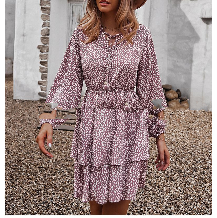 Fashion Dress Leisure Vacation Long-sleeved Autumn And Winter New Products