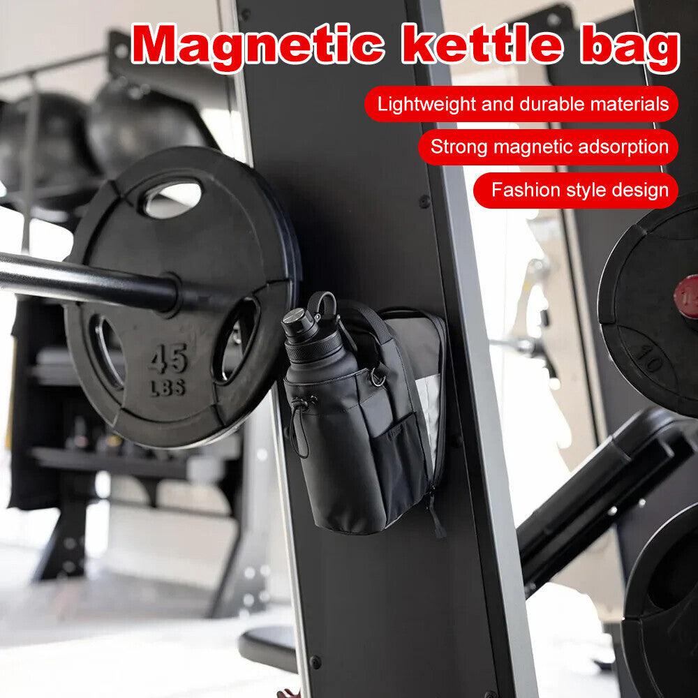 Magnetic Water Bottle Sling Bag Adjustable Crossbody Gym Bottle Bag